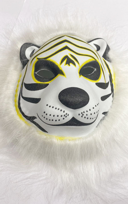 White Tiger Face Mask-0